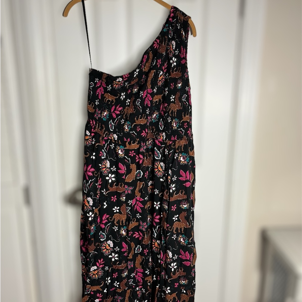 Torrid Challis Woven Fabric One-Shoulder Midi Dress - Picture 5 of 10